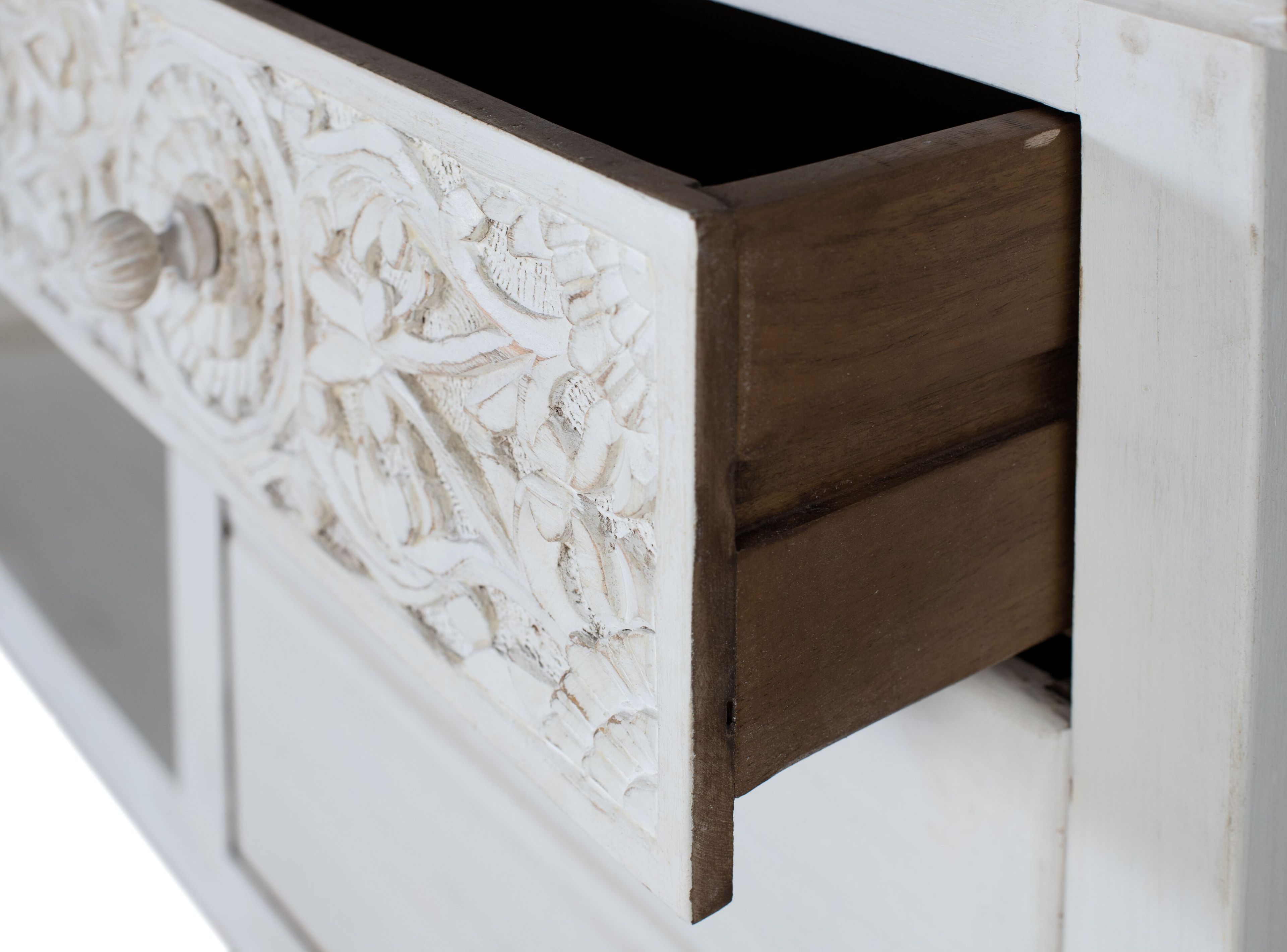 Низкий шкаф для телевизора в манго с ящиками Giner y Colomer 1822 ARCH-00120957 - Вид №2