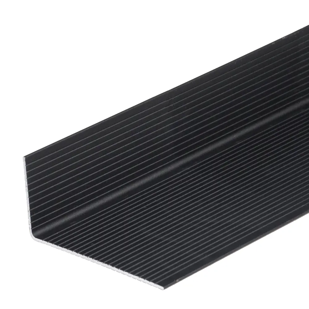 Профиль алюминиевый угловой Terradeck 52 30x60x3000 мм цвет черный 87007493 STLM-2049661  - Вид №1