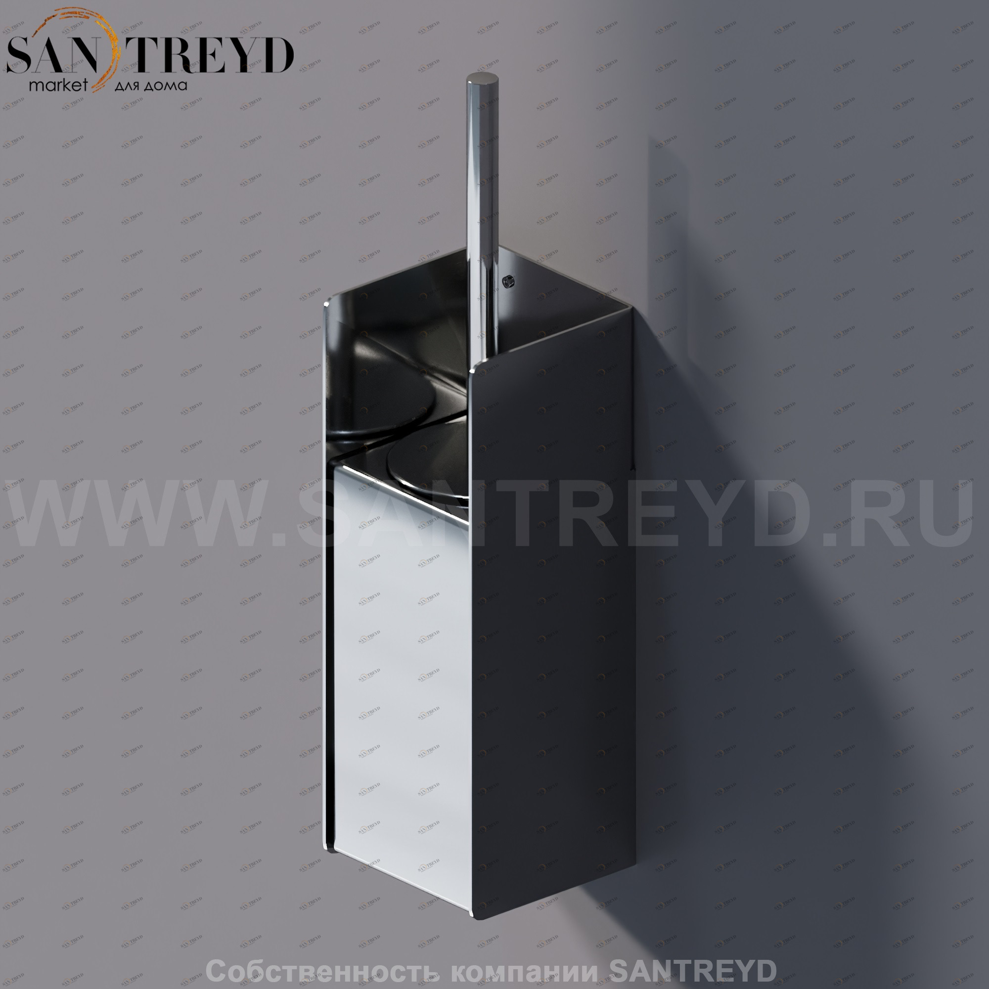 Agape MACH 2 Туалетный ёрш настенный хромированный AMC20941A