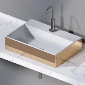 L240255 Накладная раковина на столешницу  прямоугольная A. e T. Italia THIN