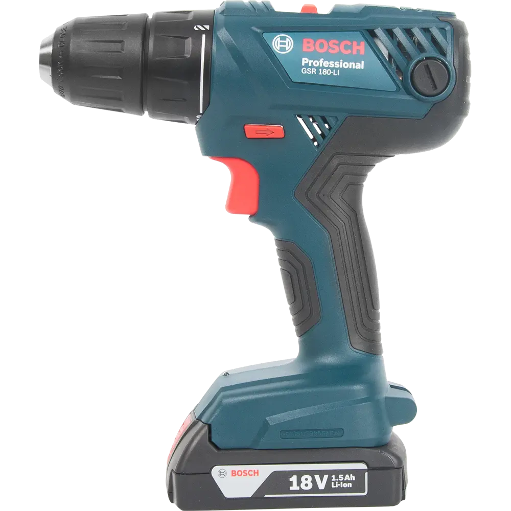 Дрель-шуруповерт аккумуляторная Bosch GSR 180, 18 В Li-ion 2x1.5 Ач 82449658 STLM-2159903 BOSCH PROFESSIONAL  - Вид №1