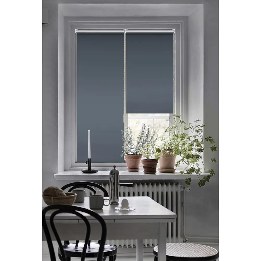 Штора рулонная блэкаут Эскар 50x160 см серо-синяя Denim 1 86792806 STLM-2012644 BLACKOUT - Вид №5