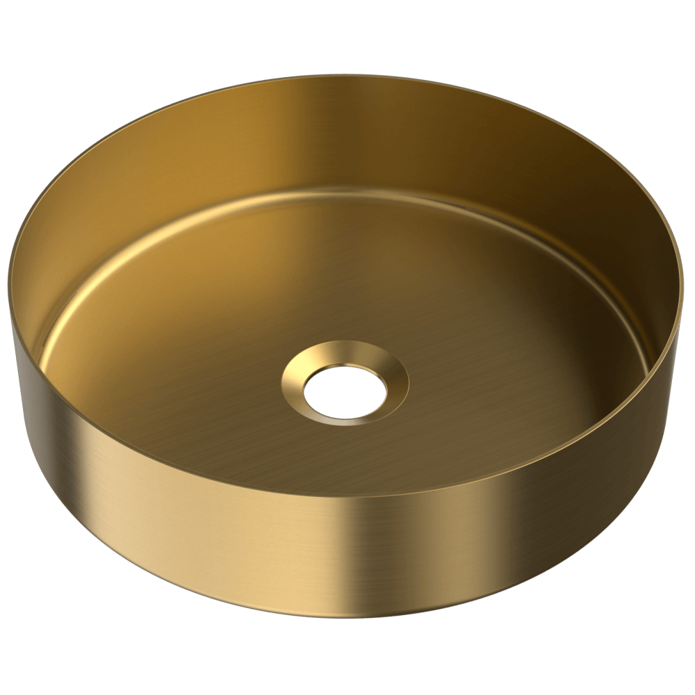 V510-C Круглая раковина Ø36см, матовая латунь duten 