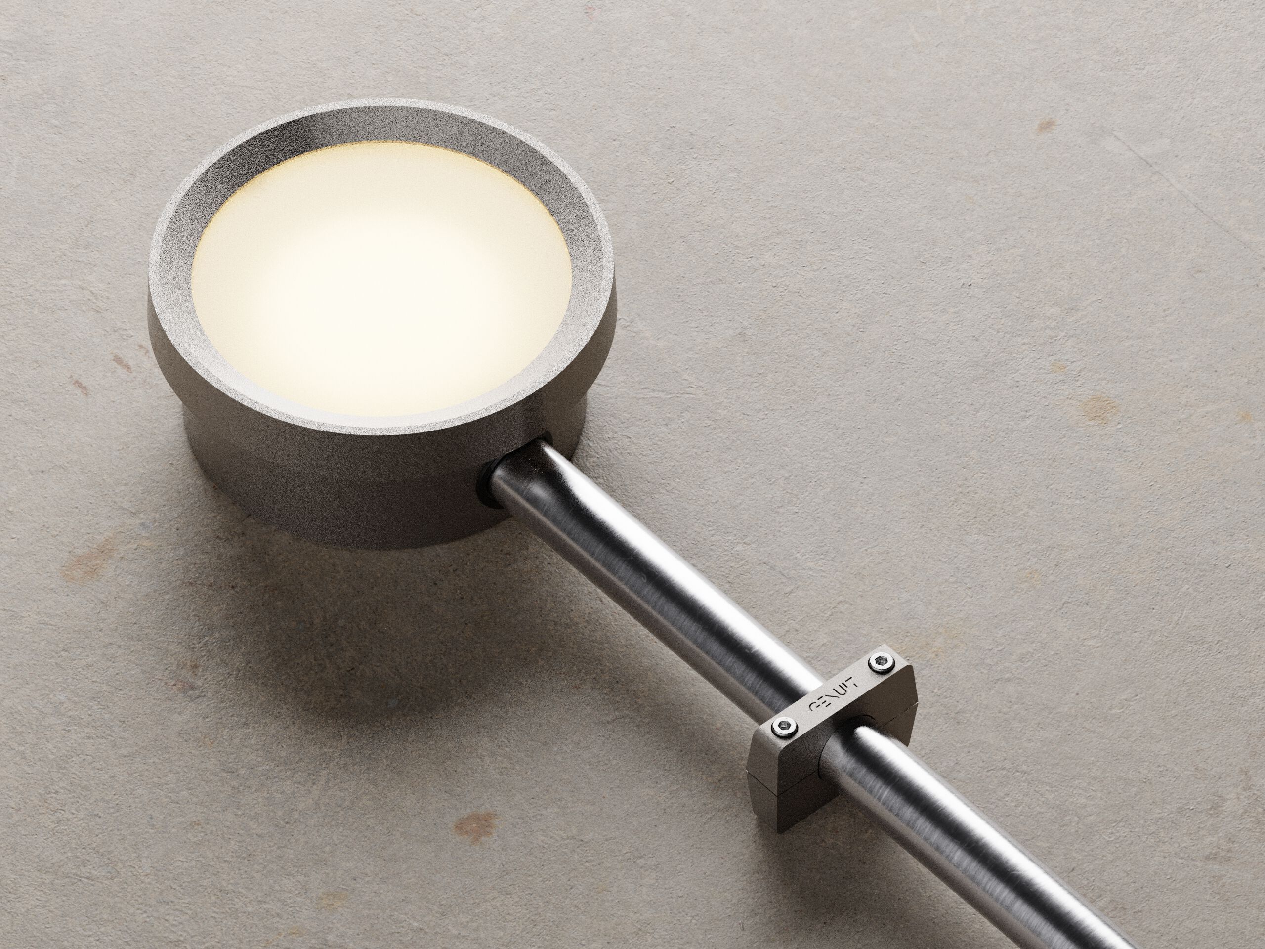 Натуральный алюминиевый светодиодный настенный светильник Genuit Silver ARCH-00051477