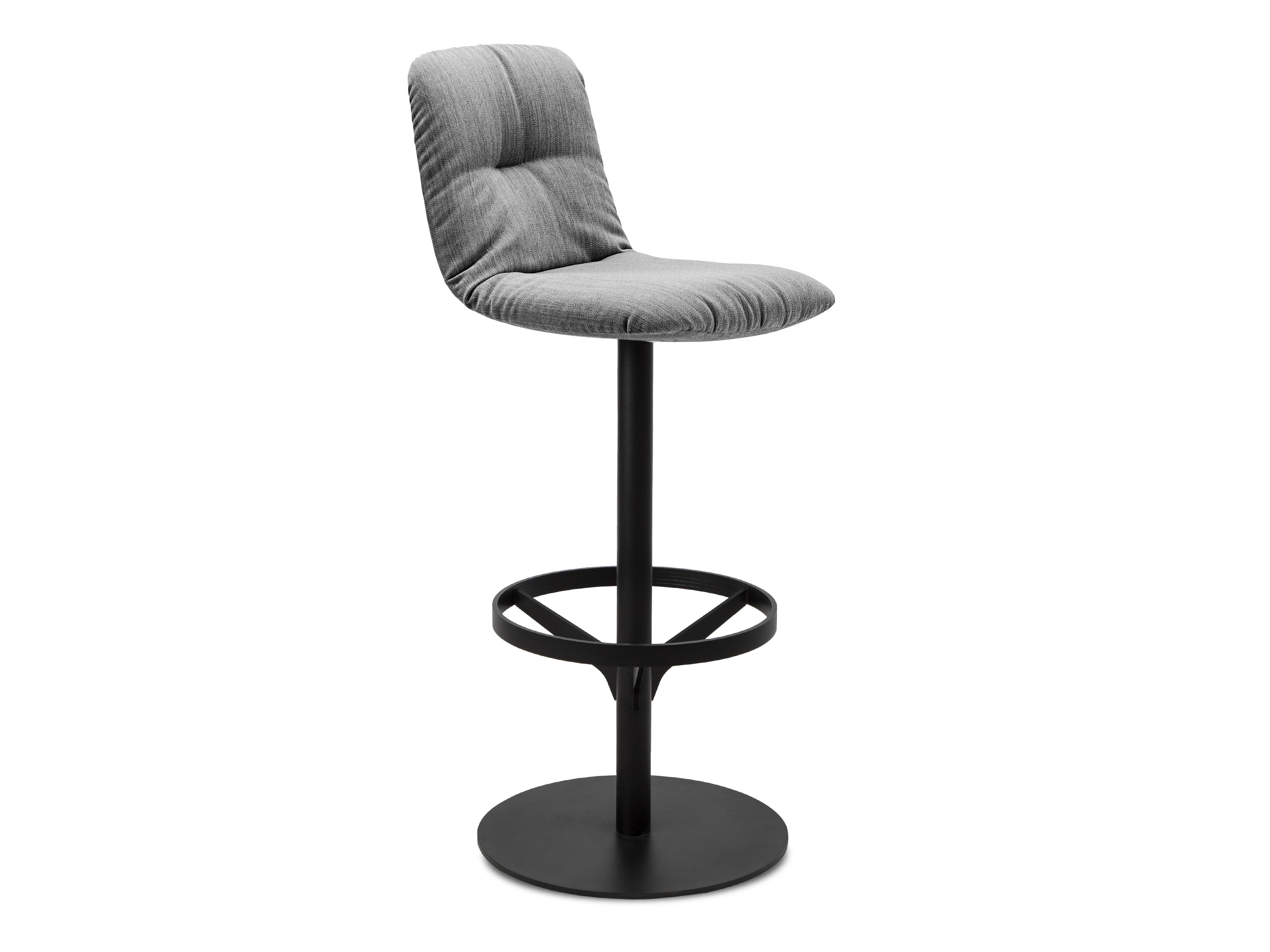 Тканевый поворотный барный стул со спинкой Freifrau Leya ARCH-00028673 - Вид №1