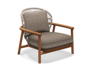 Тканевое садовое кресло с подлокотниками