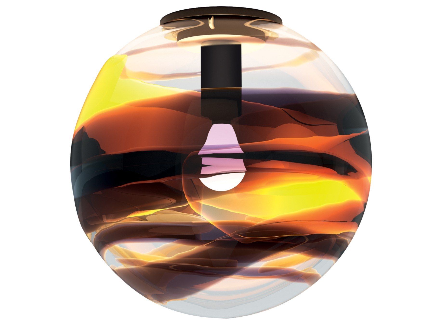 Потолочный светильник из дутого стекла VENINI круглый ARCH-00097409 - Вид №1