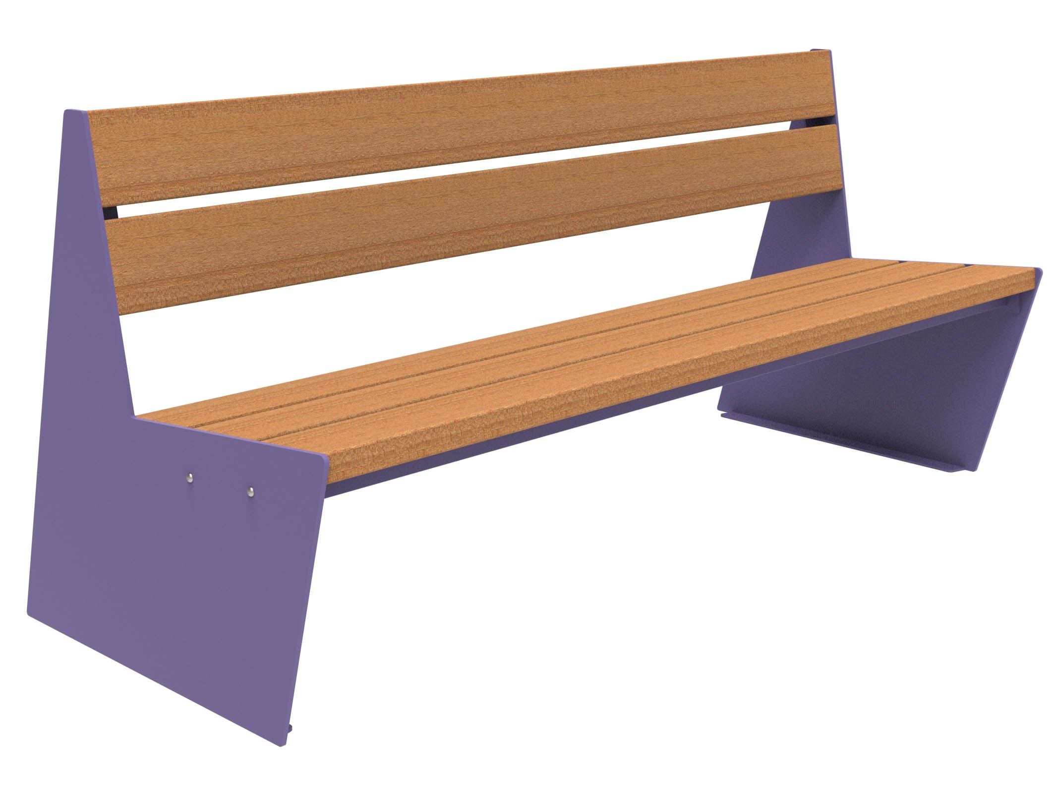 Скамья из окуме со спинкой Lazzari Sharp ARCH-00087617 - Вид №29