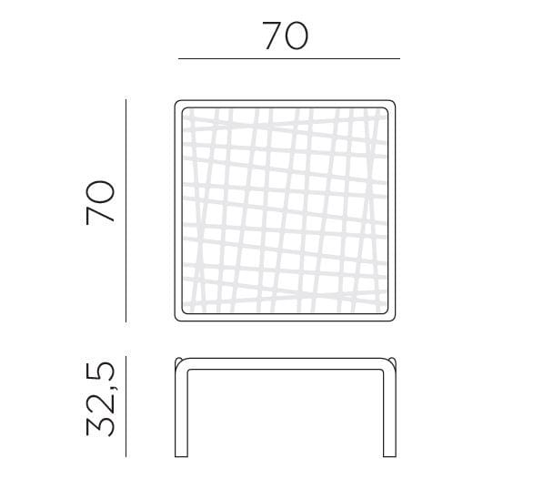Стеклянный квадратный садовый столик Nardi ARCH-00041085 - Вид №10