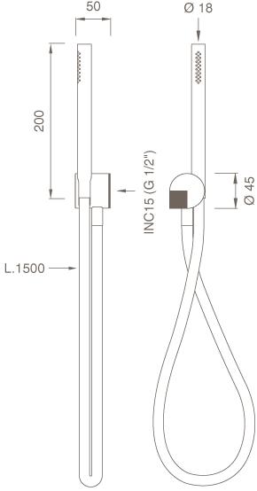 Ceadesign Настенный ручной душ с опорой Duet Det 70 - Вид №1