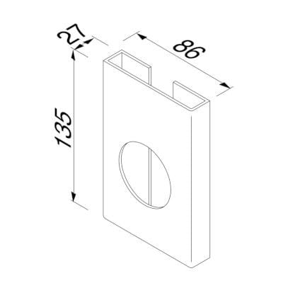 Диспенсер для туалетных мешков из нержавеющей стали Geesa отель ARCH-00054575 - Вид №6