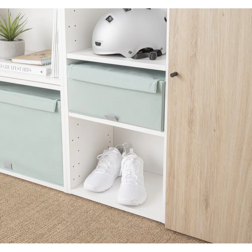 Короб с крышкой Spaceo Laguna 5, 360x165x280 мм, 16 л, нетканый, цвет зеленый Home STLM-2198279 - Вид №2