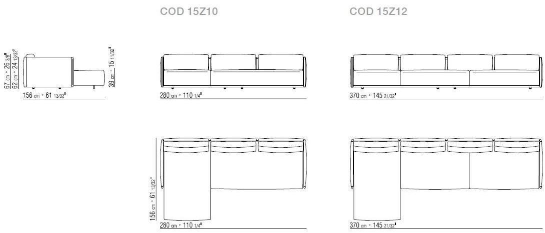 Flexform 3-х местный тканевый диван со съемным чехлом Edmond sun-id-1482513 - Вид №4