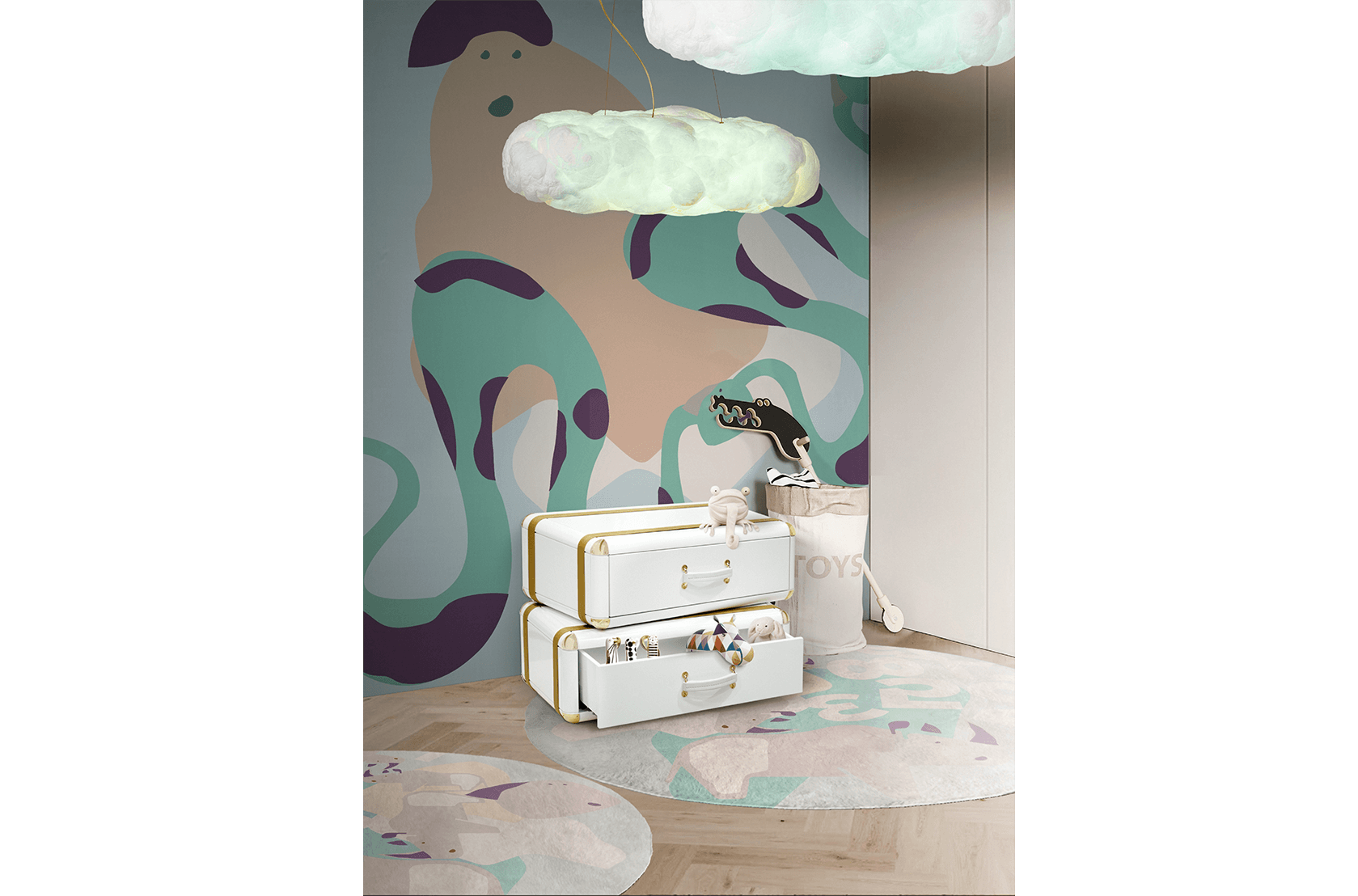 CIST751 Детские ковры Раунд труппы Rhino Circu  - Вид №6