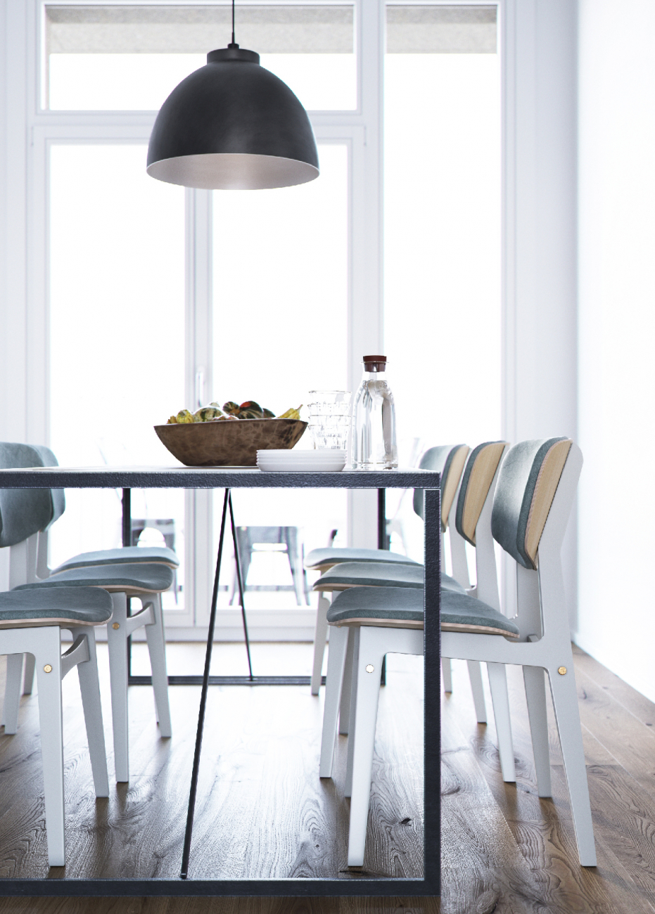 Стул Sid темно-коричневый THE IDEA  210638 Красный  - Вид №3