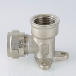 VTm.354.N.002005 Фитинг обжимной – угольник с креплением (водорозетка) Valtec 20 мм х 3/4"  - Вид №4