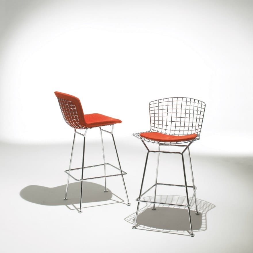 Стальной стул с мягким сиденьем Knoll Bertoia ARCH-00032299 - Вид №2