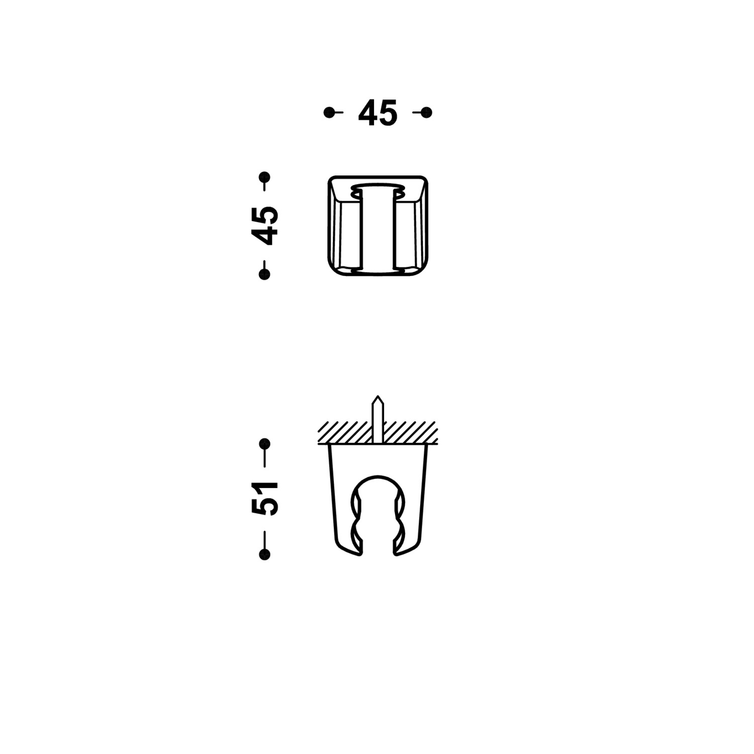 Фиксированная опора с 2 положениями для ручного душа-9134848 TRES Showers - Вид №1