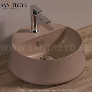 SH03MOKAMATT Накладная раковина на столешницу  круглая Simas Sharp