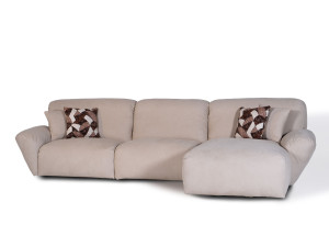 Диван из микрофибры с полуостровом