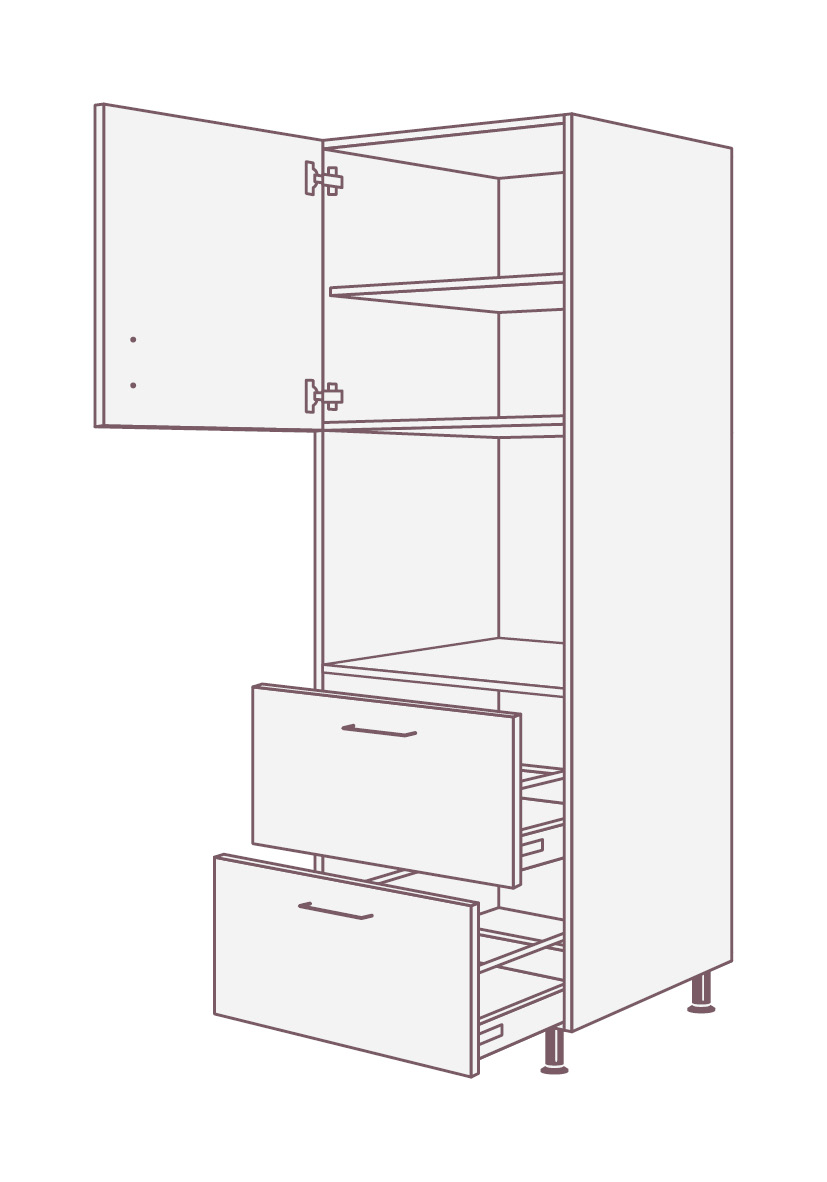 Кухонный шкаф пенал  EPT2B1D SIDAK SIST2973-689