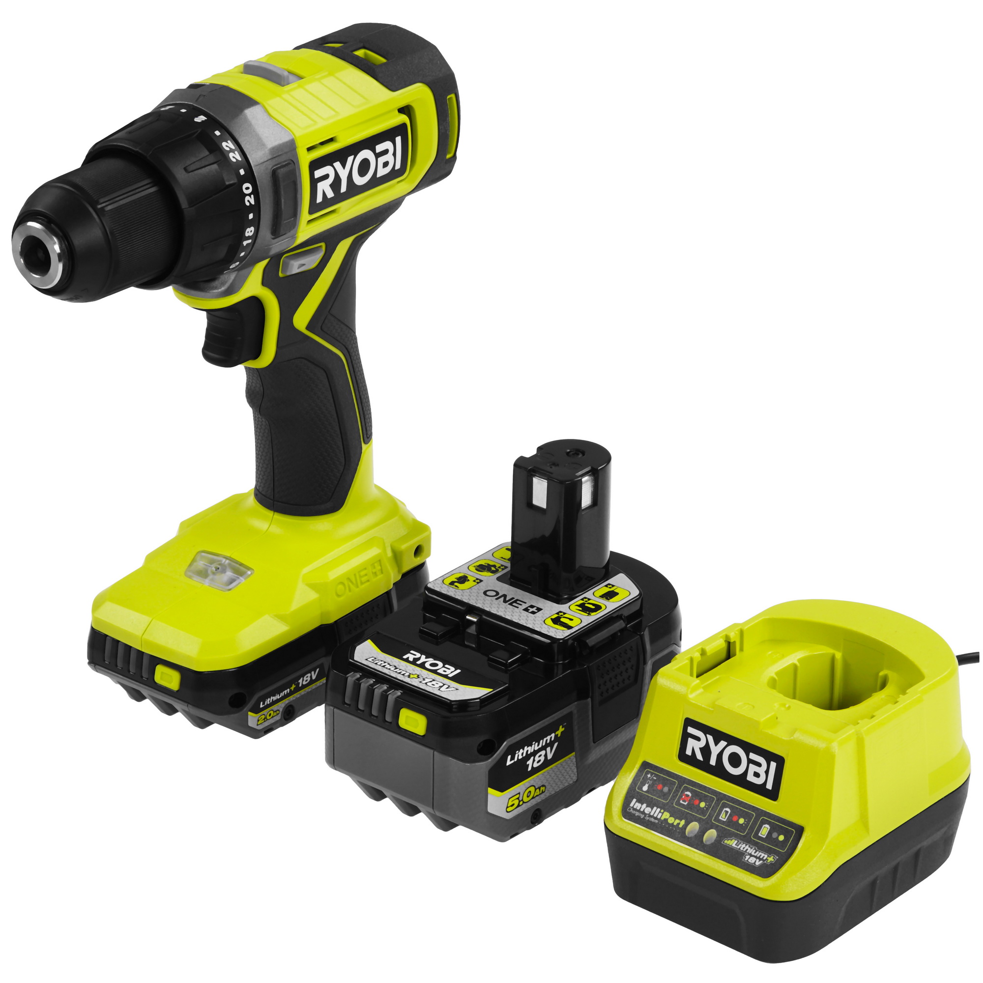 Дрель-шуруповерт Ryobi RDD18-2C52S ONE+ 18V 5481189 STDN-0122626 - Вид №1