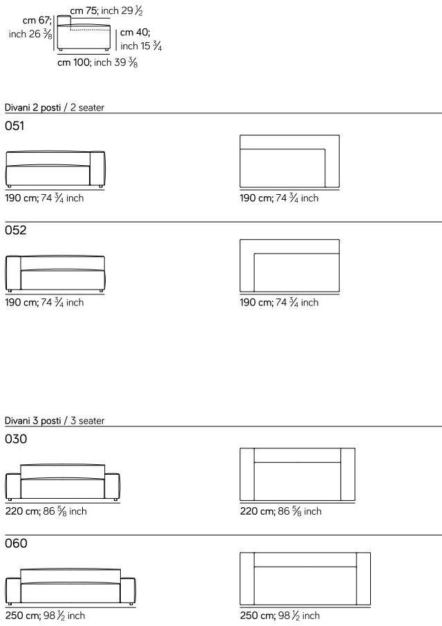 AMURA 4-х местный модульный диван Davis Am004.021+022 - Вид №3