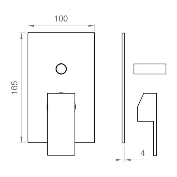 Термостатический смеситель для душа с переключателем Ercos Италия R ARCH-00114466 - Вид №2