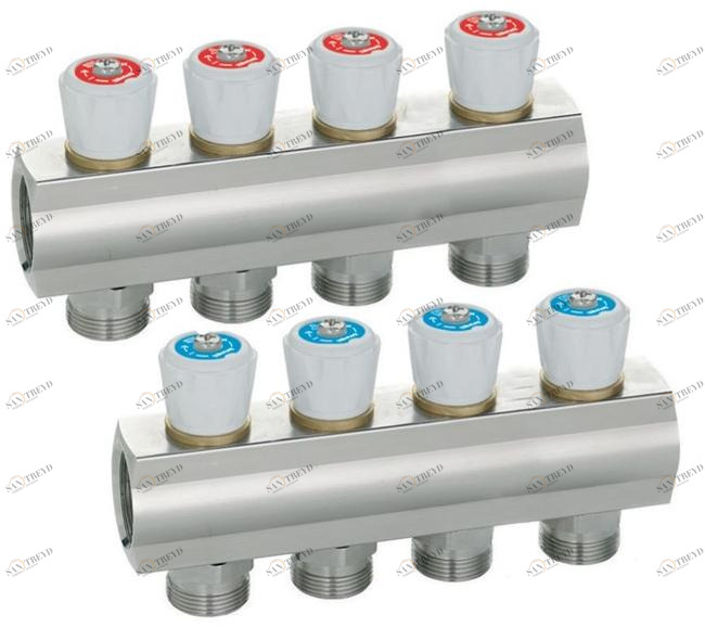 EMMETI Коллектор распределительный с кранами Collettori, cassette e valvole a sfera motorizzate sun-id-1510240