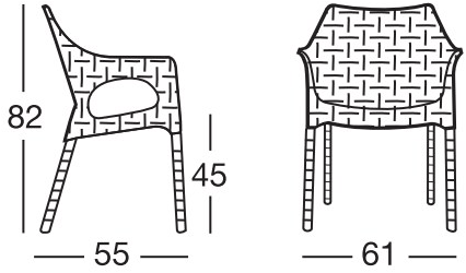 SCAB DESIGN Штабелируемый стул из технополимера с подлокотниками Olimpia sun-id-1410250 - Вид №3