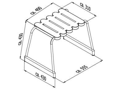 Табурет для ванной из полипропилена Thermomat SGR-PP ARCH-00112579 - Вид №2