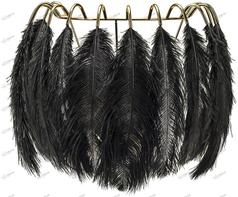 Mineheart Светодиодный настенный светильник из стали и страусиных перьев Feather sun-id-1367855