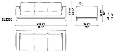 Maxalto 3-х местный кожаный диван Lutetia sun-id-1497227 - Вид №5