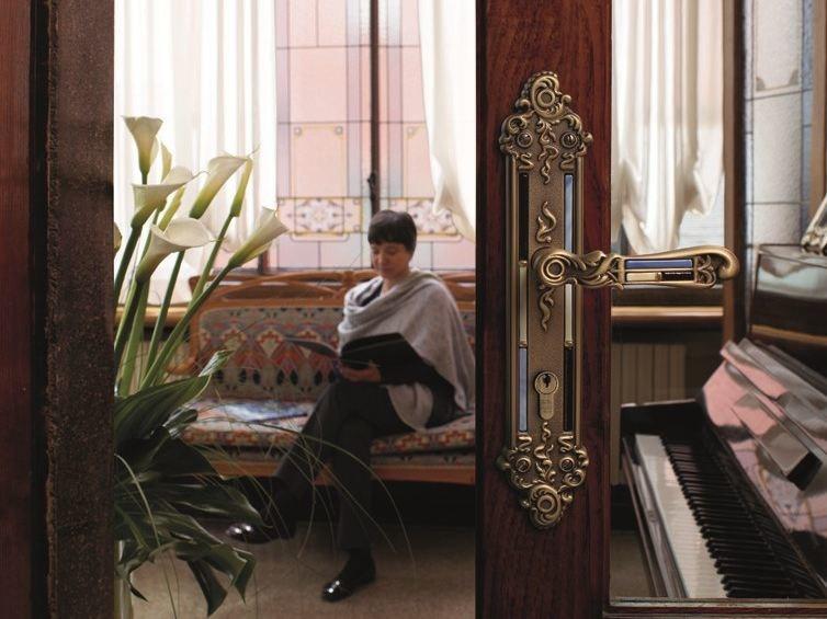 LINEA CALI' Ручка из хромированной латуни на пластине Tiffany vetro sun-id-1487961 - Вид №1