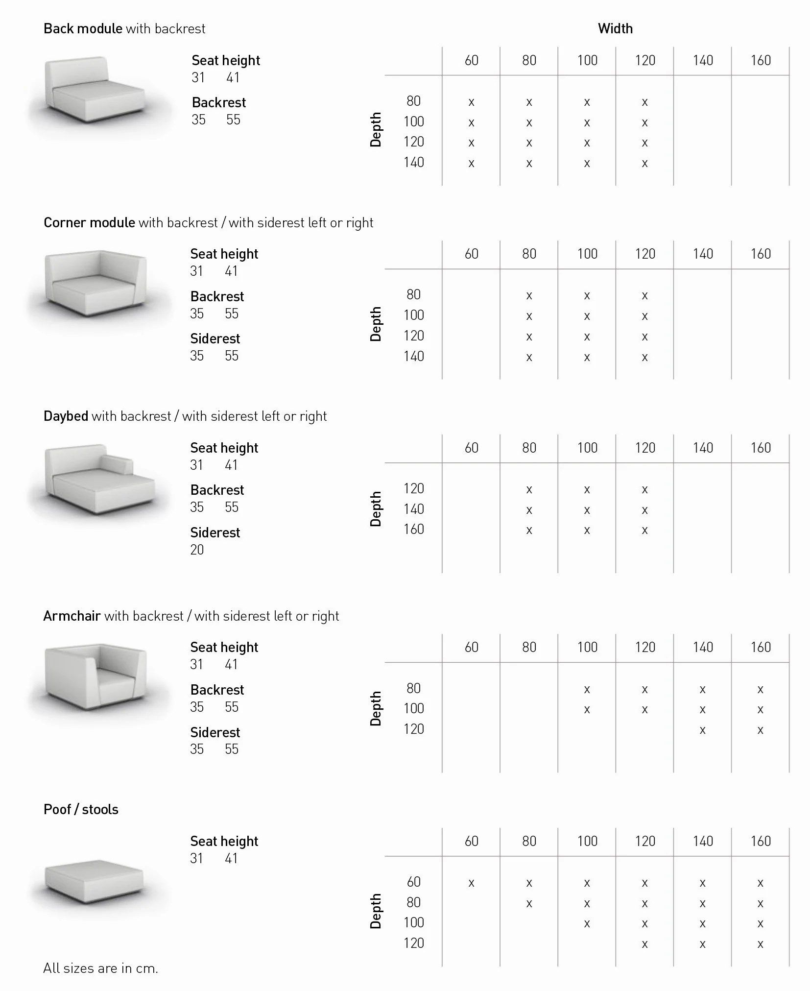 2-местный модульный тканевый диван Cubit by Mymito ARCH-00132467 - Вид №36