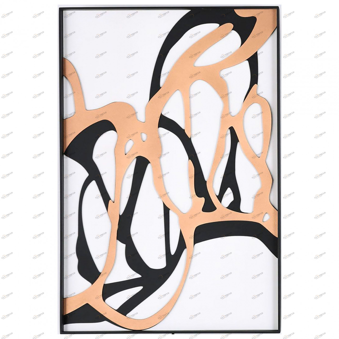 Панно-картина на стену Woodcut EVENHOME  192759 Золото;черный 