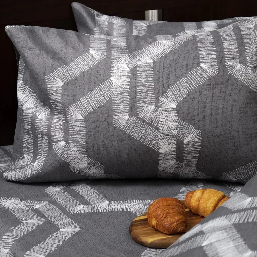 Комплект постельного белья Eclair Гало полутораспальный серый 89396254 STLM-1391993 - Вид №3