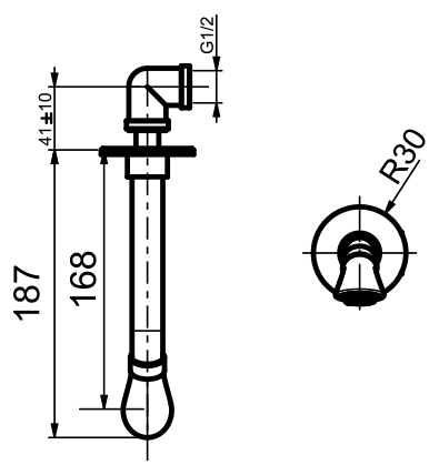 AC0983560 Излив , черный Webert Opera - Вид №1
