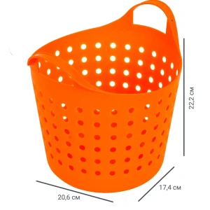 Корзинка Soft 20.61×22.21×17.4 см 4.1 л пластик цвет мандарин