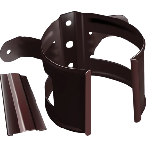 Крепление для трубы на дерево 90 мм цвет шоколад