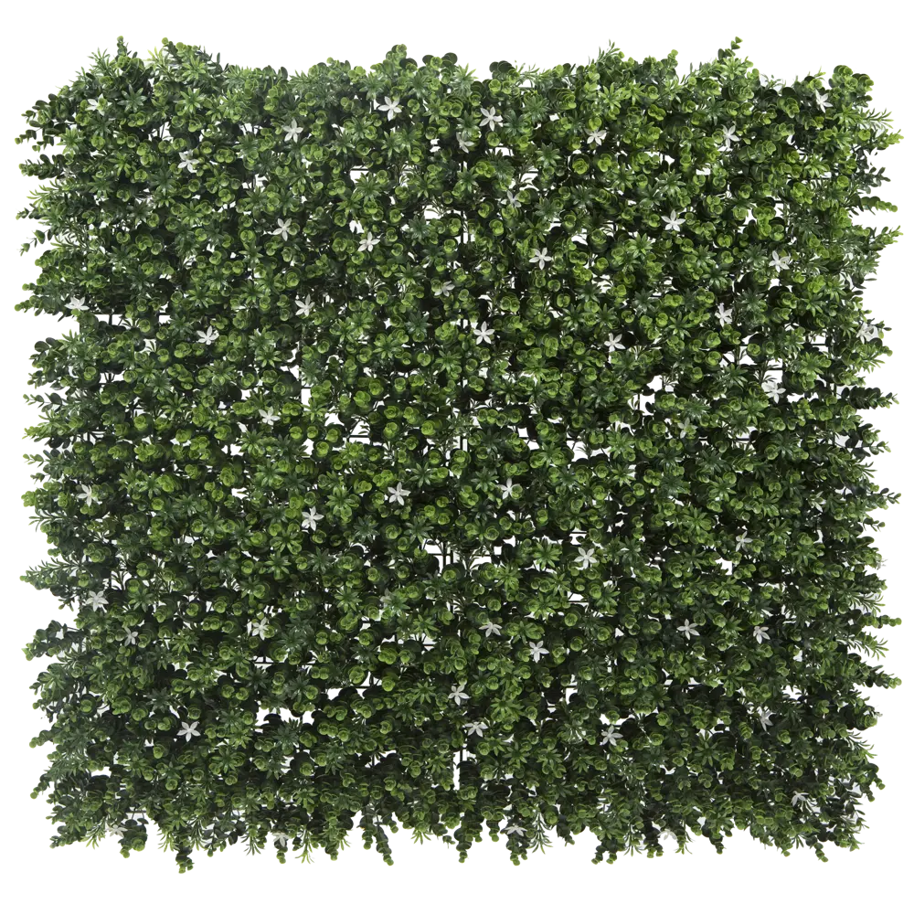 NATERIAL Декоративная стена Белые цветы - искусственная зелень 1х1 м 87654156 STLM-0960786