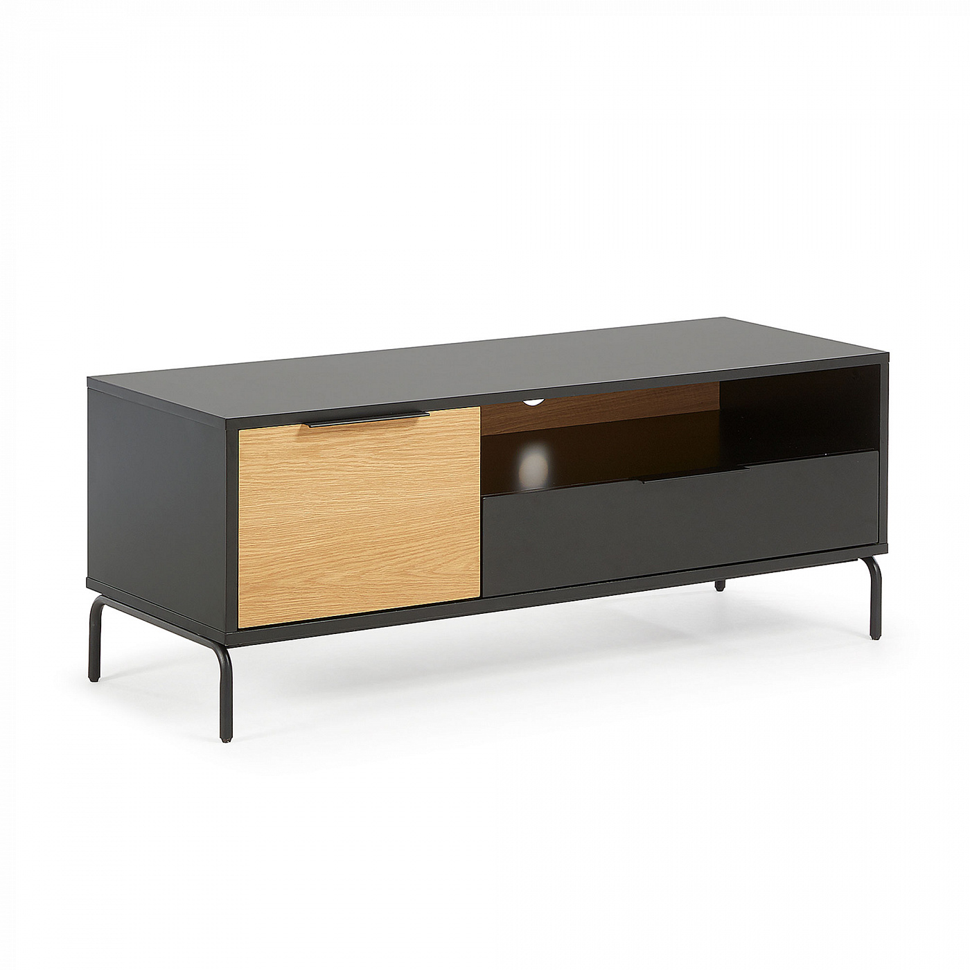 067819 Тумба под ТВ Savoi 120х50 черный шпон дуба La Forma Stellar - Вид №2