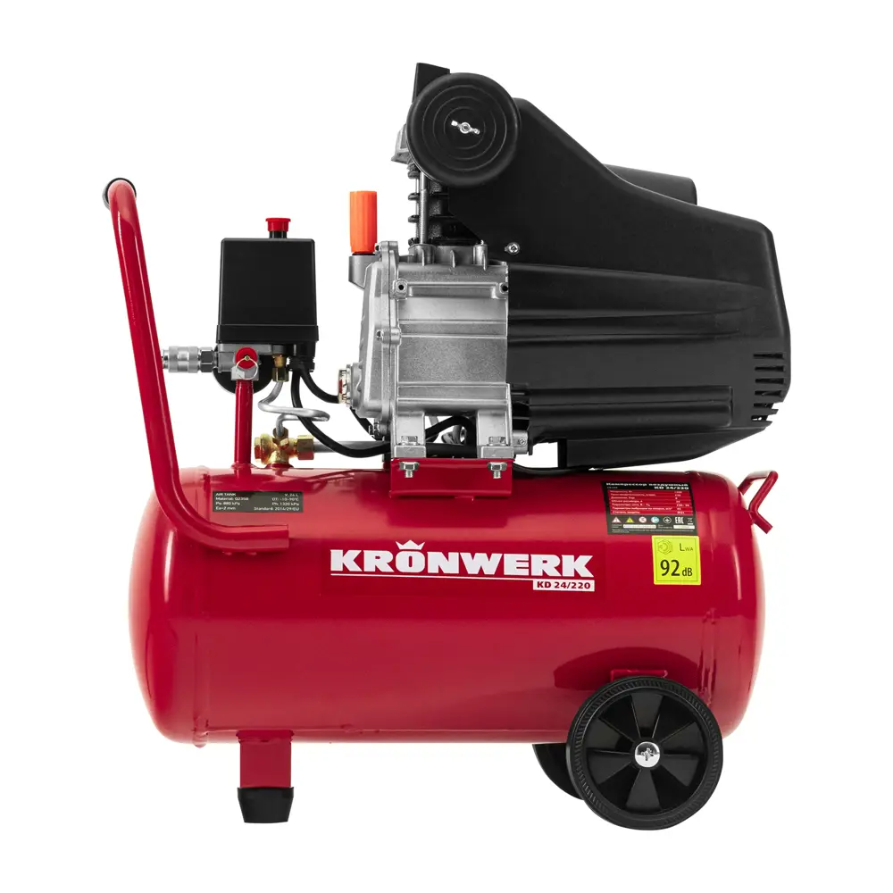 Компрессор сетевой поршневой масляный Kronwerk 58104, 24 л 220 л/мин STLM-2013757 - Вид №5