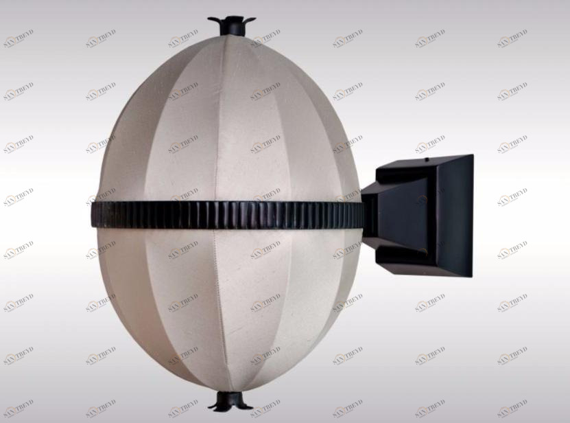 Woka Lamps Vienna Настенный светильник из шелка и латуни sun-id-1465709