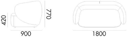 Grado Design 2-местный тканевый диван Swell Swe-sf-2s - Вид №9