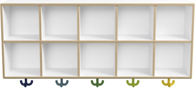 M20.02.002 Двойной модуль, 5 мест с тройным крючком HEWI Kids