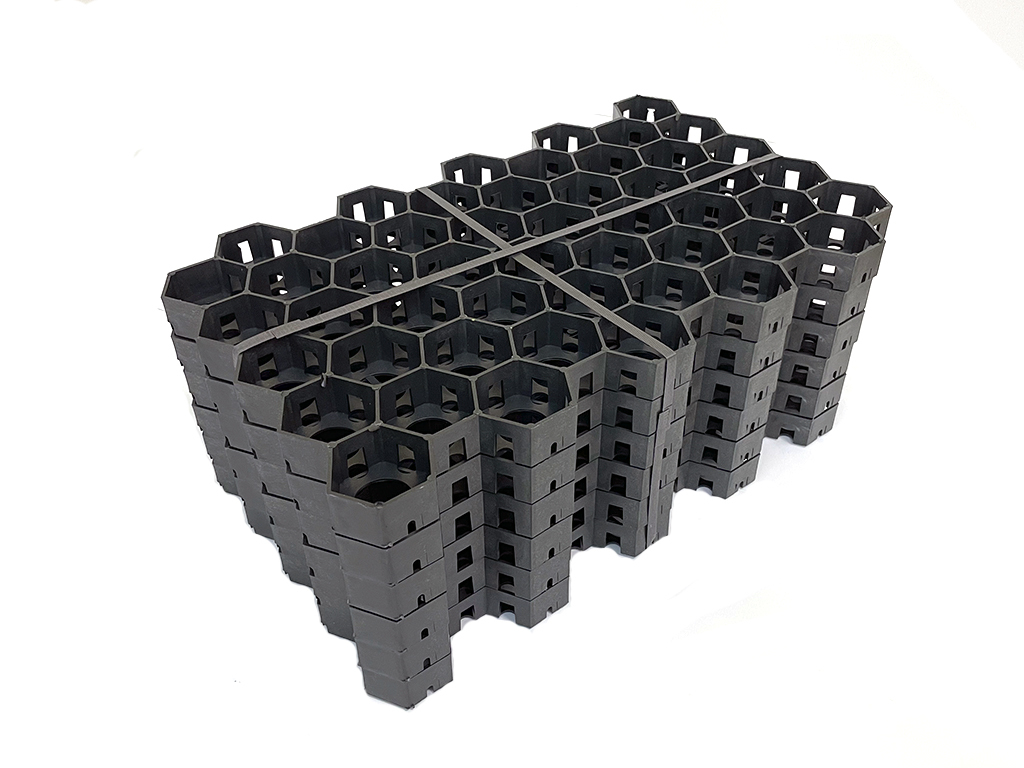 Газонная решетка чёрная 544*336*32мм ГеоПластБорд GPBST-103 - Вид №3