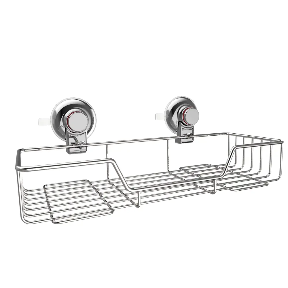 Полка для ванной Gromell Suda прямоугольная на присосках цвет серебристый 304 STLM-2039826