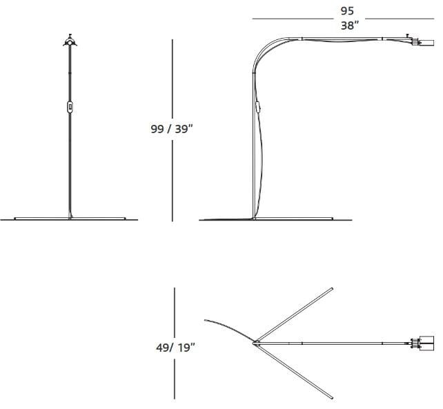Металлическая напольная лампа для чтения BD Barcelona FLAMINGO ARCH-00062974 - Вид №9