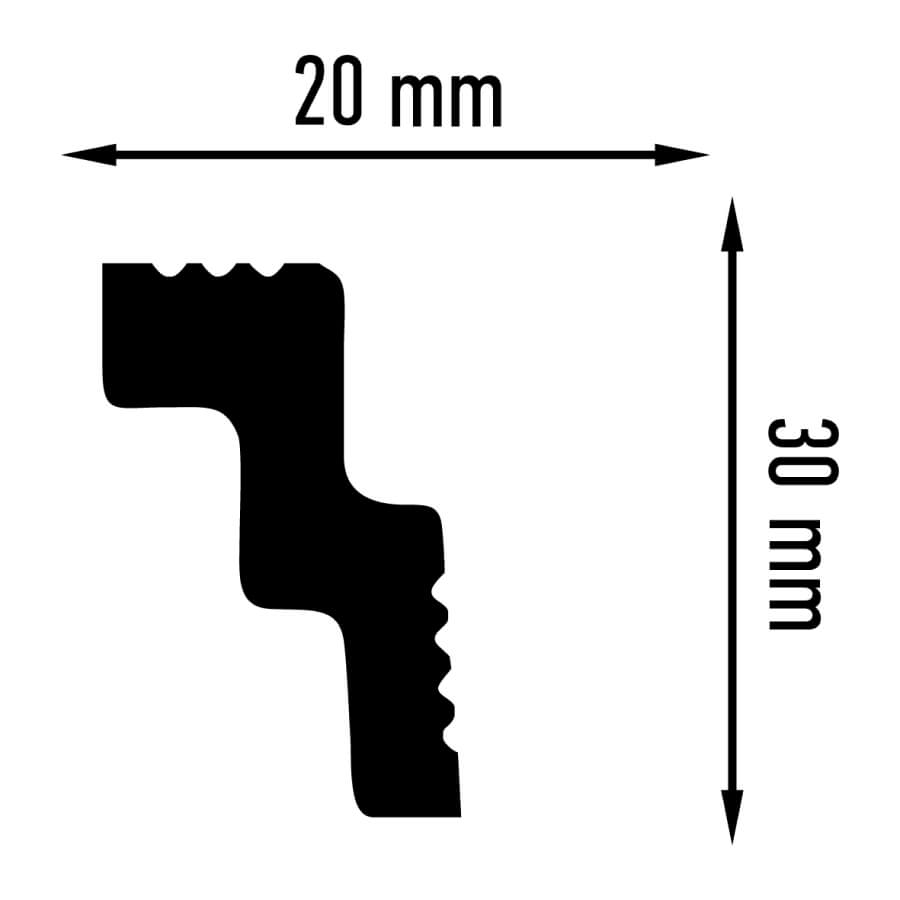 Плинтус потолочный Плинтэкс F 20/30 (160 шт) STSR-2064 - Вид №1